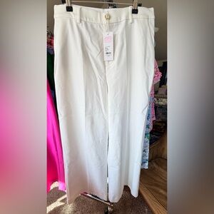 ❌SOLD NWT Lilly Pulitzer Coconut Colletti White Wide-Leg Dress Pants size 10